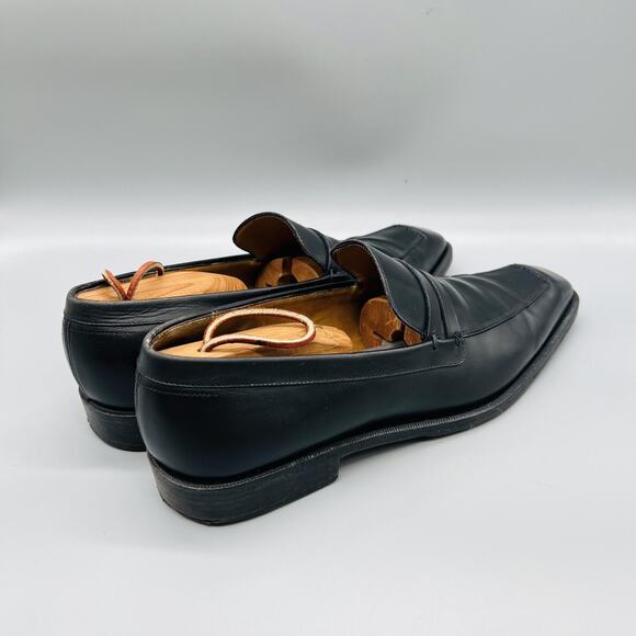Salvatore Ferragamo Shoes Men 9 Black Leather Penny Loafer Slip On Dress Classic main image 10